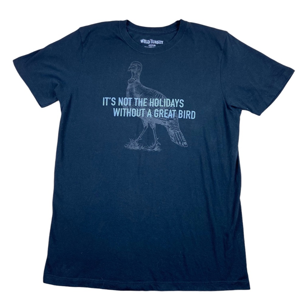 wild turkey bourbon Whiskey Holidays Black T Shirt Size M